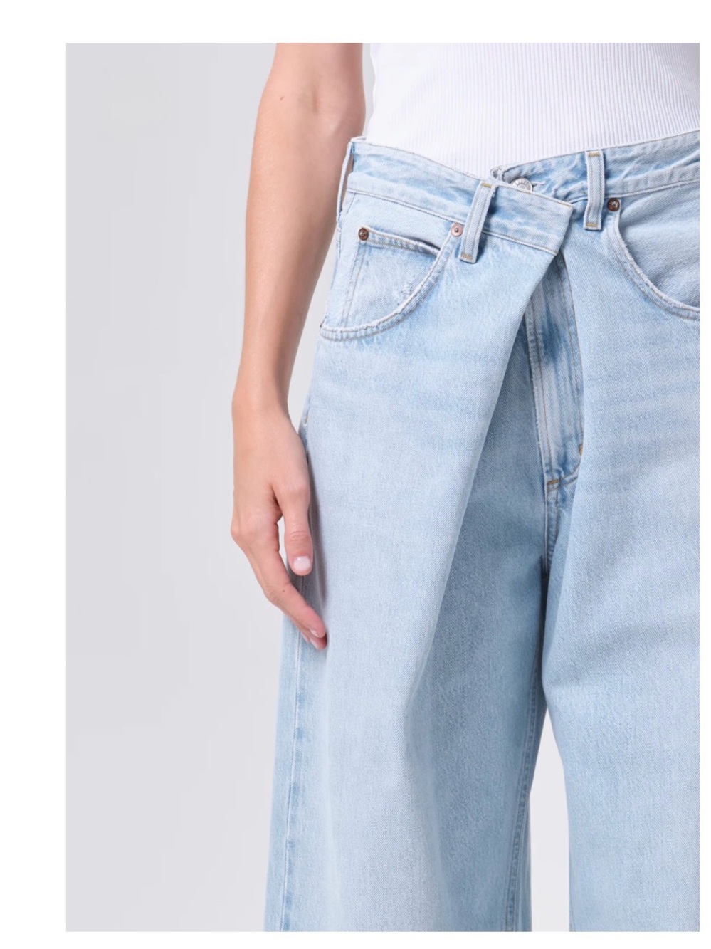 AGOLDE Vana Fold Wide Leg Jeans • Spark • Size 27 • NWOT $278 Celeb Fav - Picture 5 of 8